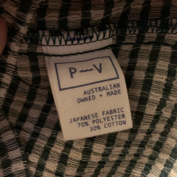 Stretchy gingham turtle neck from Australian brand Permanent Vacation. - Picture 5 of 5